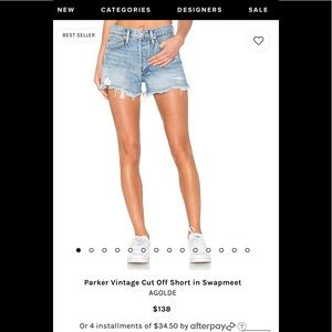 AGOLDE vintage Parker short in Swapmeet!